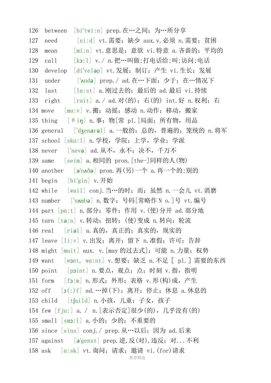 基础2000词汇英语参考word_第5页