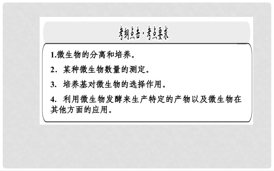 高考生物二轮专题复习与测试“知识落实”专题八第一讲 微生物的利用和生物技术在食品加工中的应用课件_第2页