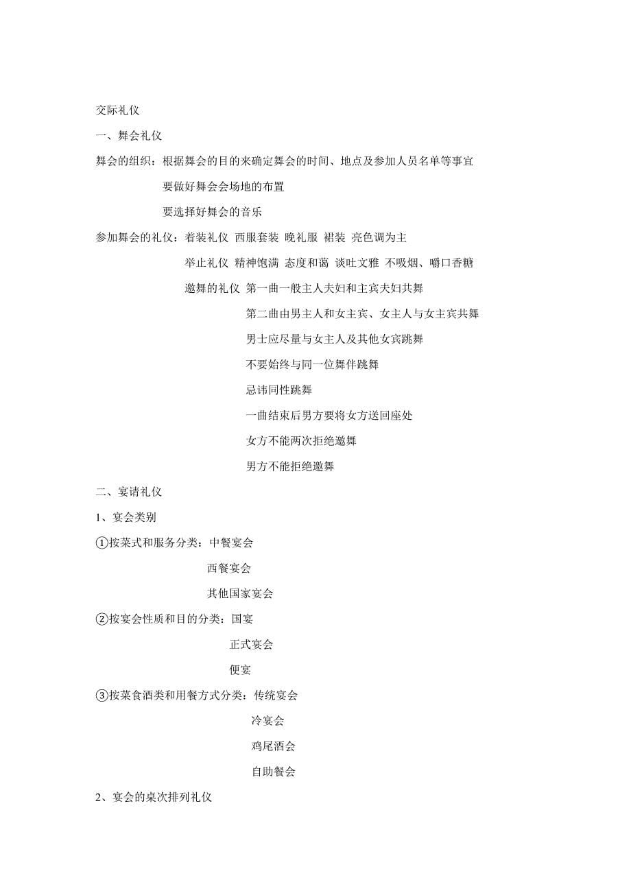 现代礼仪总复习_第5页