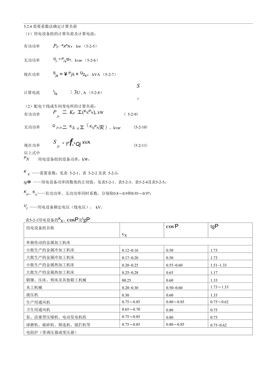 需要系数法确定计算负荷_第1页