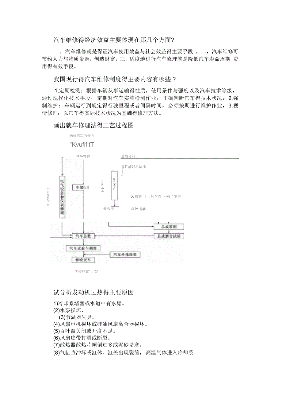 汽车维修试题及答案_第1页