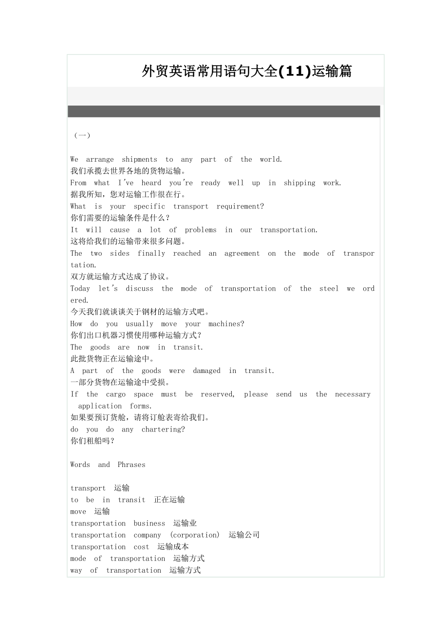 外贸英语常用语句大全.doc_第1页