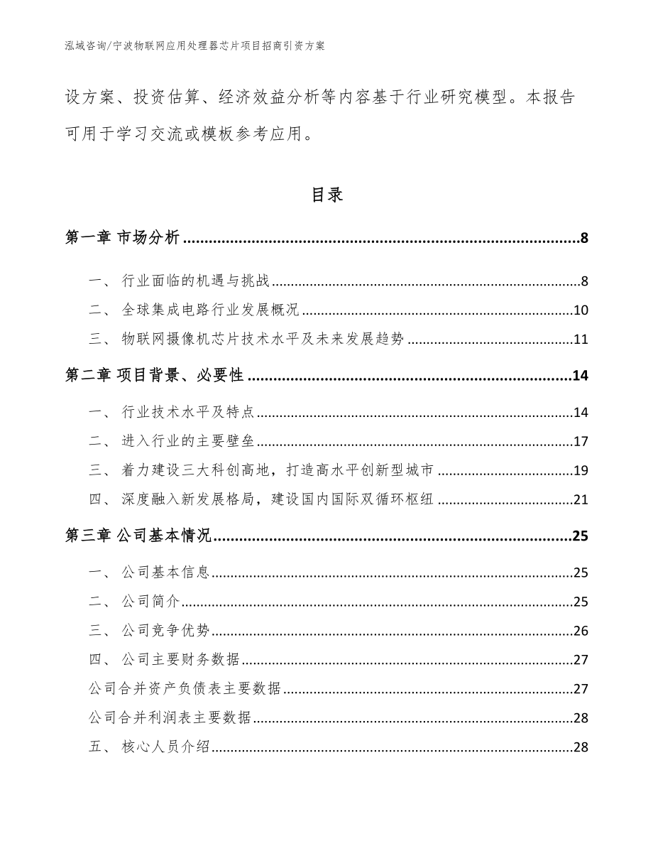 宁波物联网应用处理器芯片项目招商引资方案模板参考_第2页