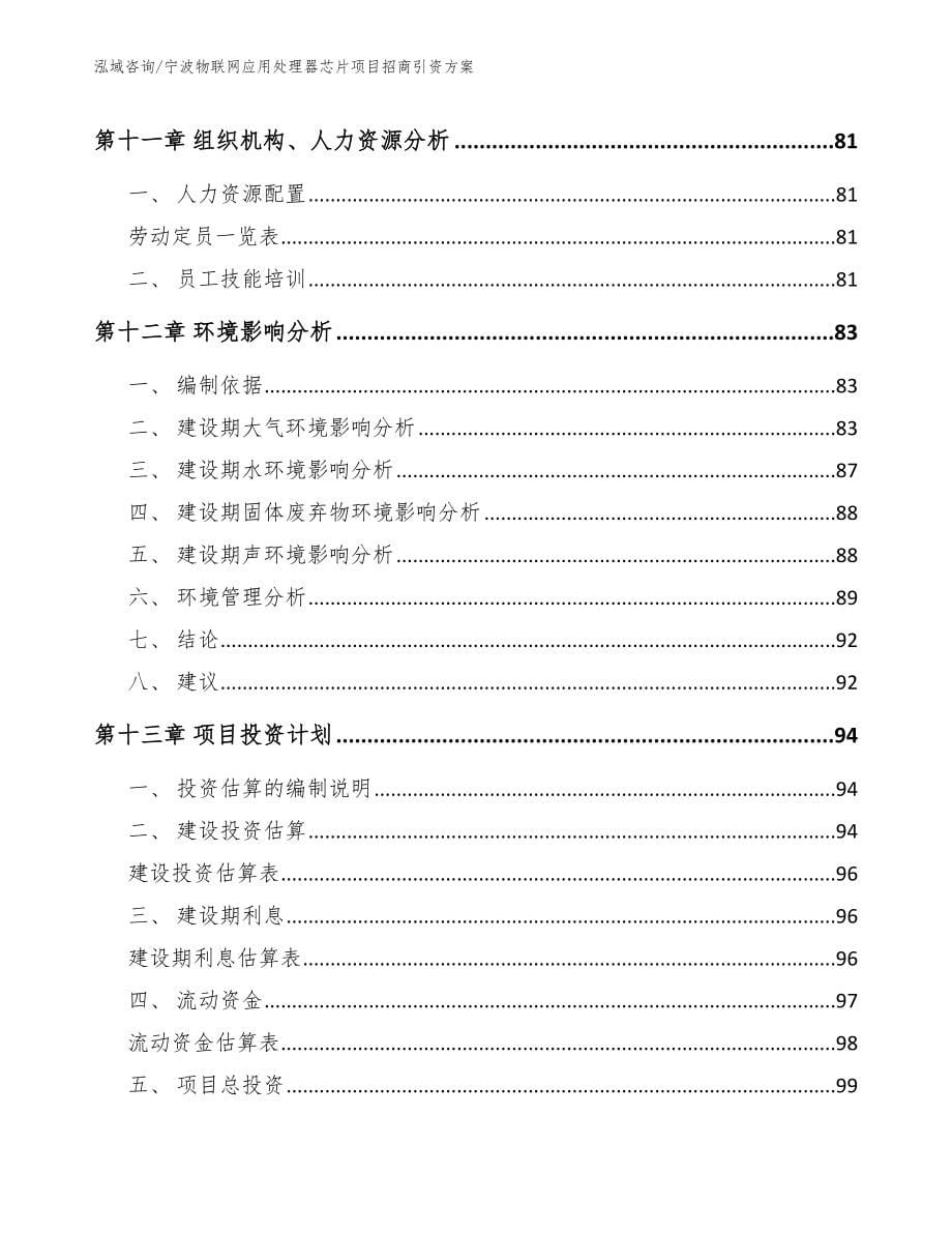 宁波物联网应用处理器芯片项目招商引资方案模板参考_第5页