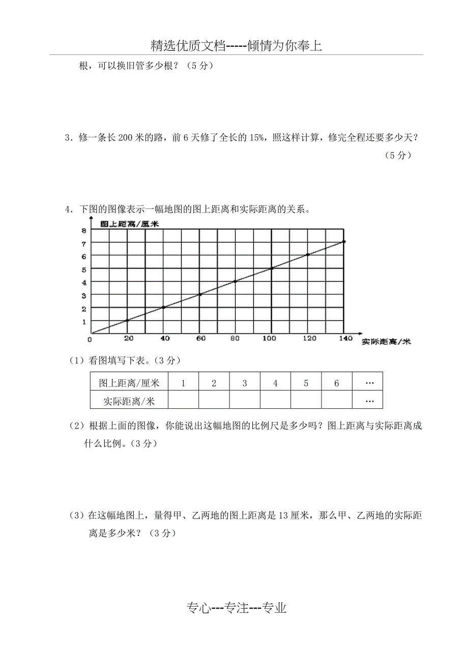 苏教版六(下)数学第五单元正比例和反比例测试卷_第4页