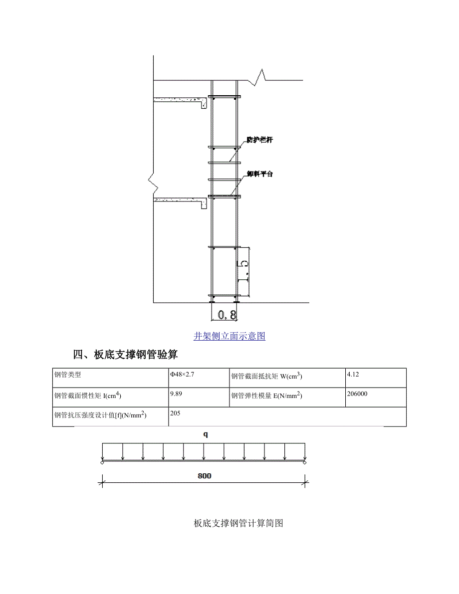 住宅楼施工升降机卸料平台计算书2021_范本_第4页