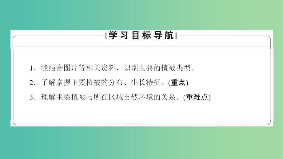 2018秋高中地理 第3单元 从圈层作用看地理环境内在规律 附4 主要植被同步课件 鲁教版必修1.ppt_第2页