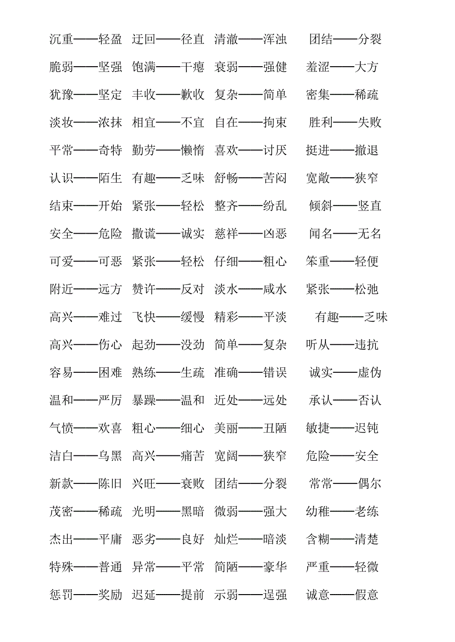 小学生必备的同义词与反义词_第3页