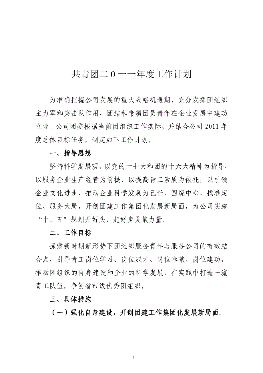 共青团工作计划_第1页