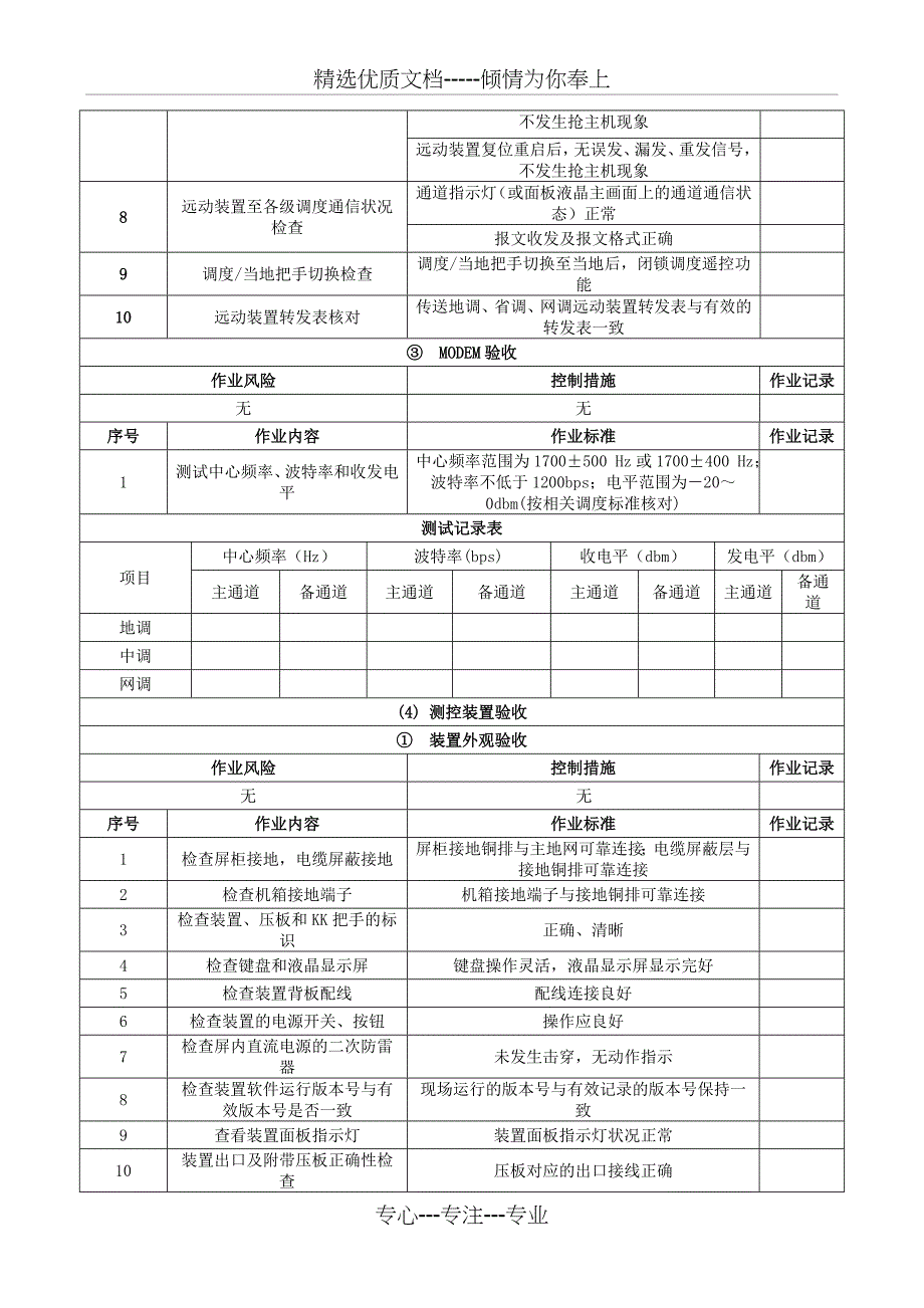 (EC–YS–2–001–1)变电站自动化设备验收作业表单剖析_第4页