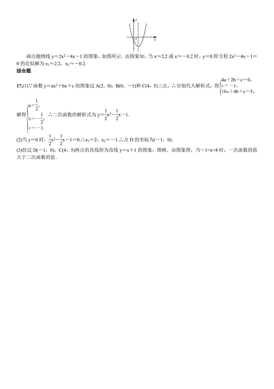 22．2　二次函数与一元二次方程(教育精品)_第5页