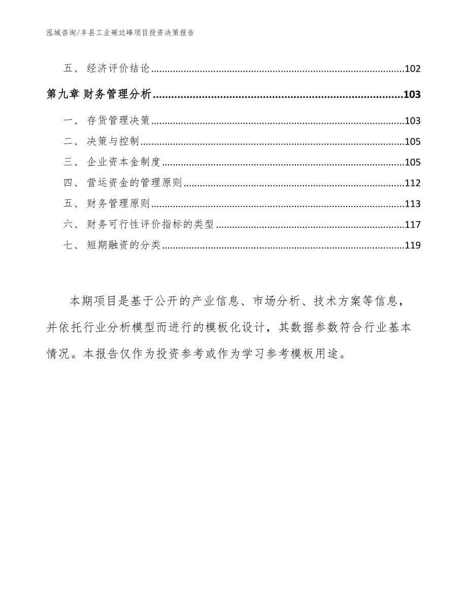 丰县工业碳达峰项目投资决策报告（模板）_第5页