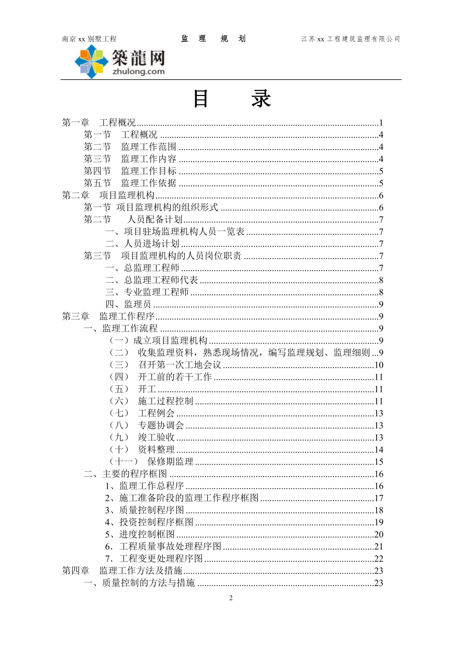 [江苏]剪力墙别墅工程监理规划及实施细则(约合160页-资料齐全).doc_第2页