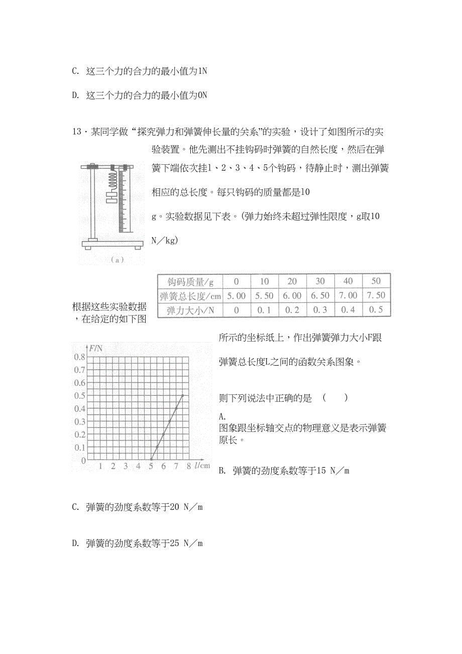 2017年度高考物理第3章（相互作用）一轮随堂练习_第5页