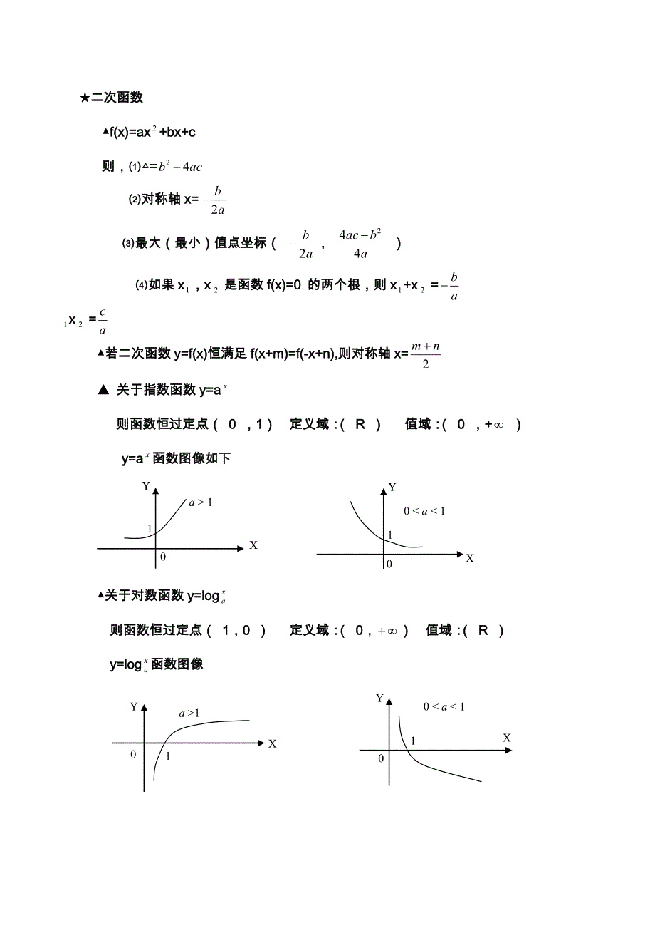 高中数学公式(理科答案)_第2页