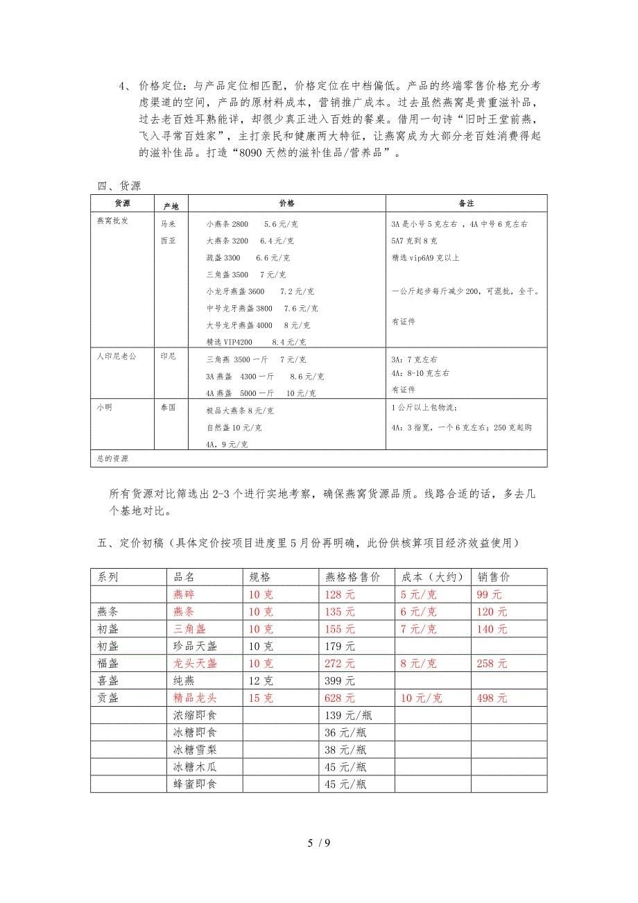 燕窝项目计划书_第5页