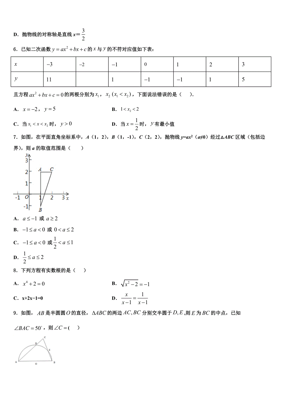 吉林省松原市前郭五中学2023年毕业升学考试模拟卷数学卷含解析_第2页