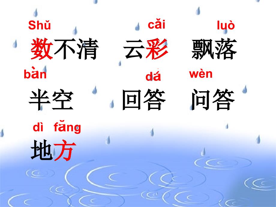 一年级语文雨点儿PPT课件1_第2页