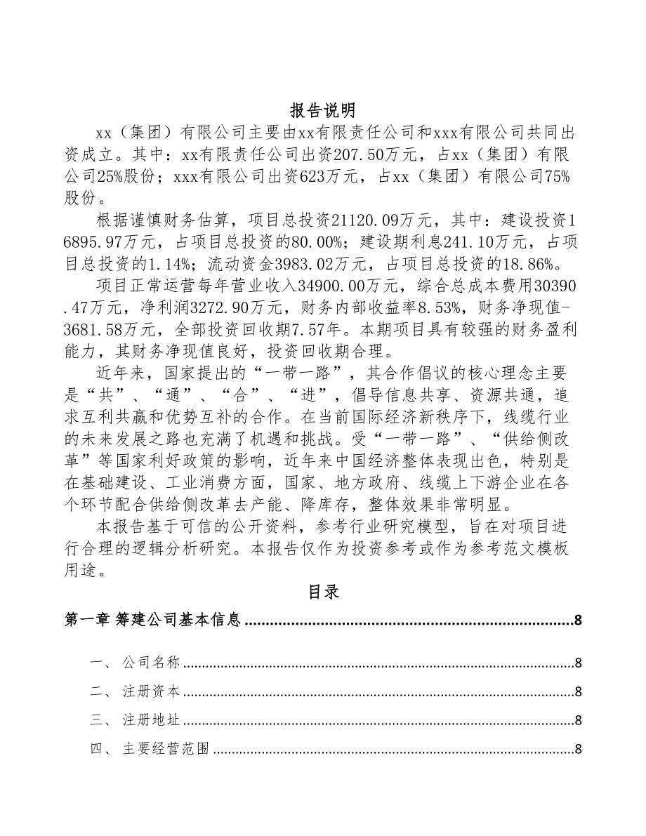 南京关于成立插头电源线公司可行性研究报告(DOC 77页)_第2页