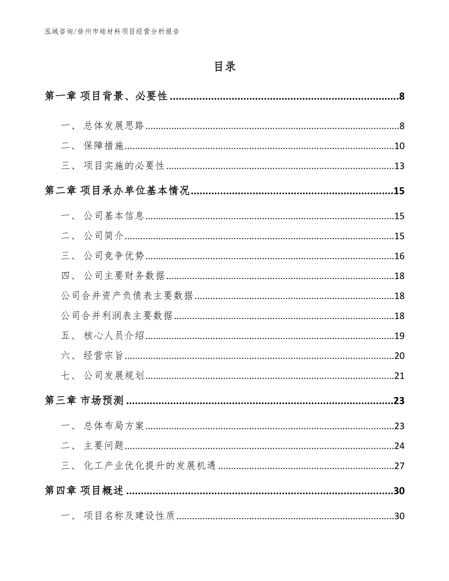 徐州市硅材料项目经营分析报告_第2页