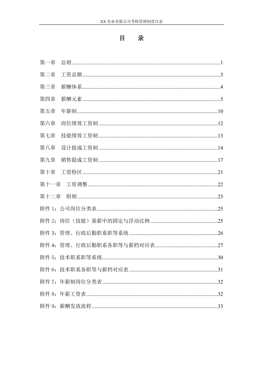 XX实业公司薪酬管理制度_第2页