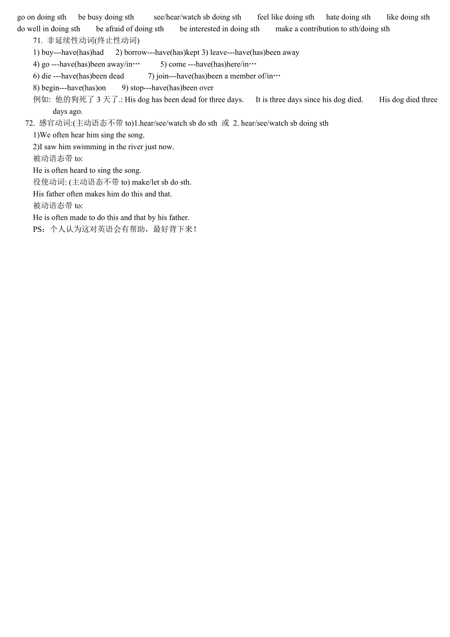 初中英语常用动词习惯用法72例.doc_第3页