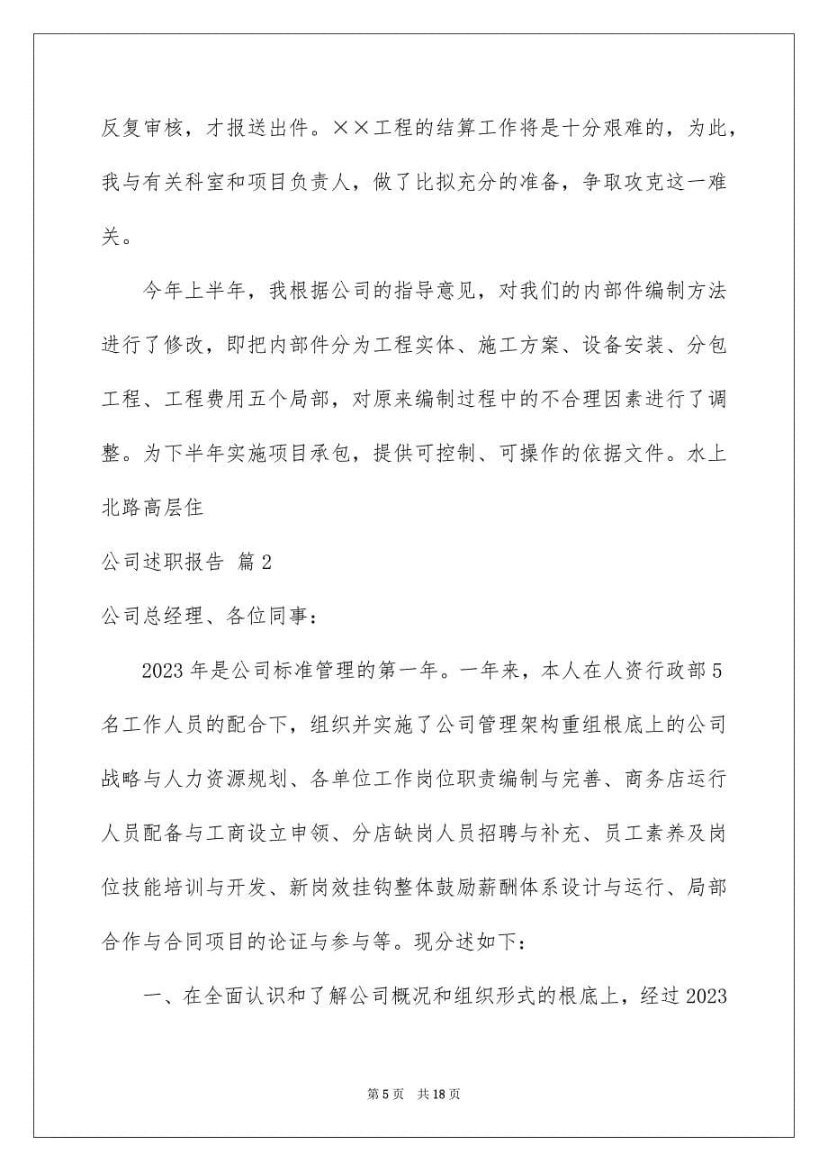 2023年公司述职报告锦集六篇.docx_第5页