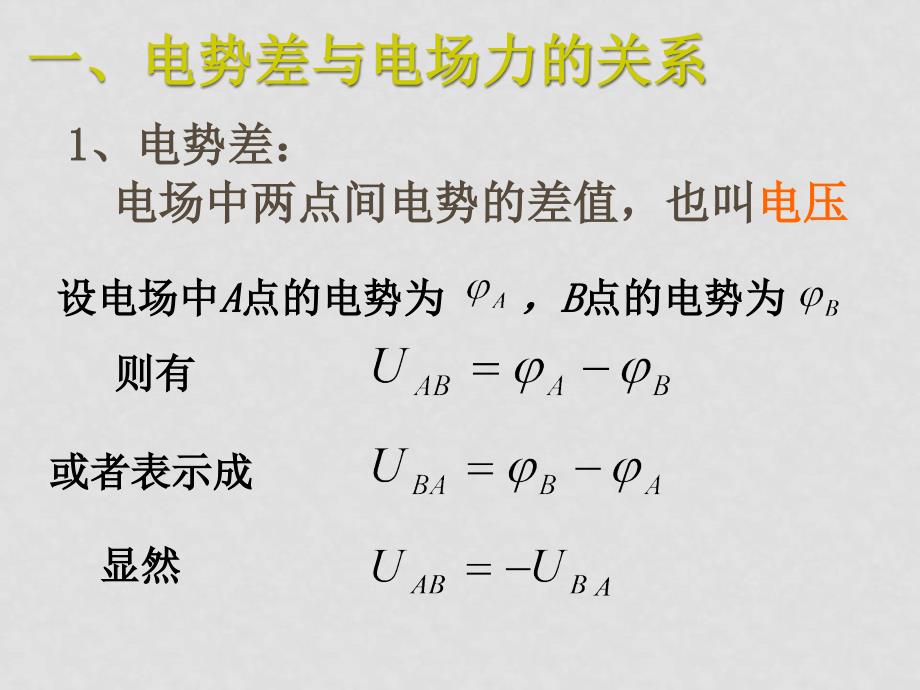 高中物理 23《电势差》课件 鲁科版选修31_第2页