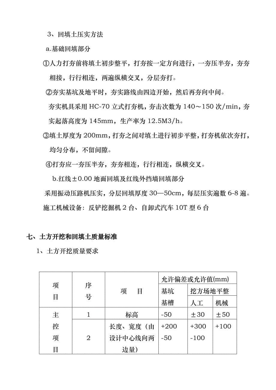 土方开挖回填专项工程施工组织设计方案_第5页