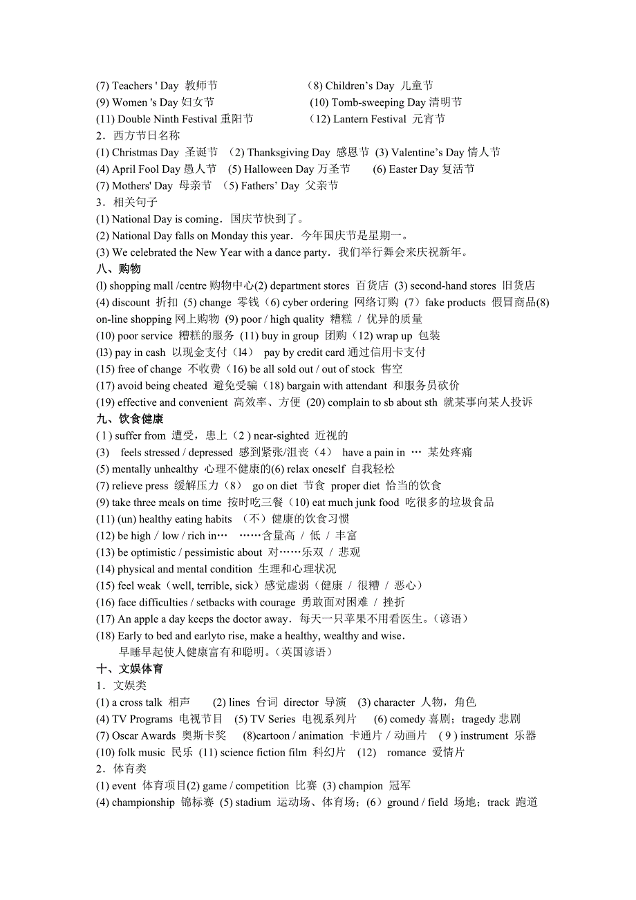 英语作文话题常用词 (2)_第4页