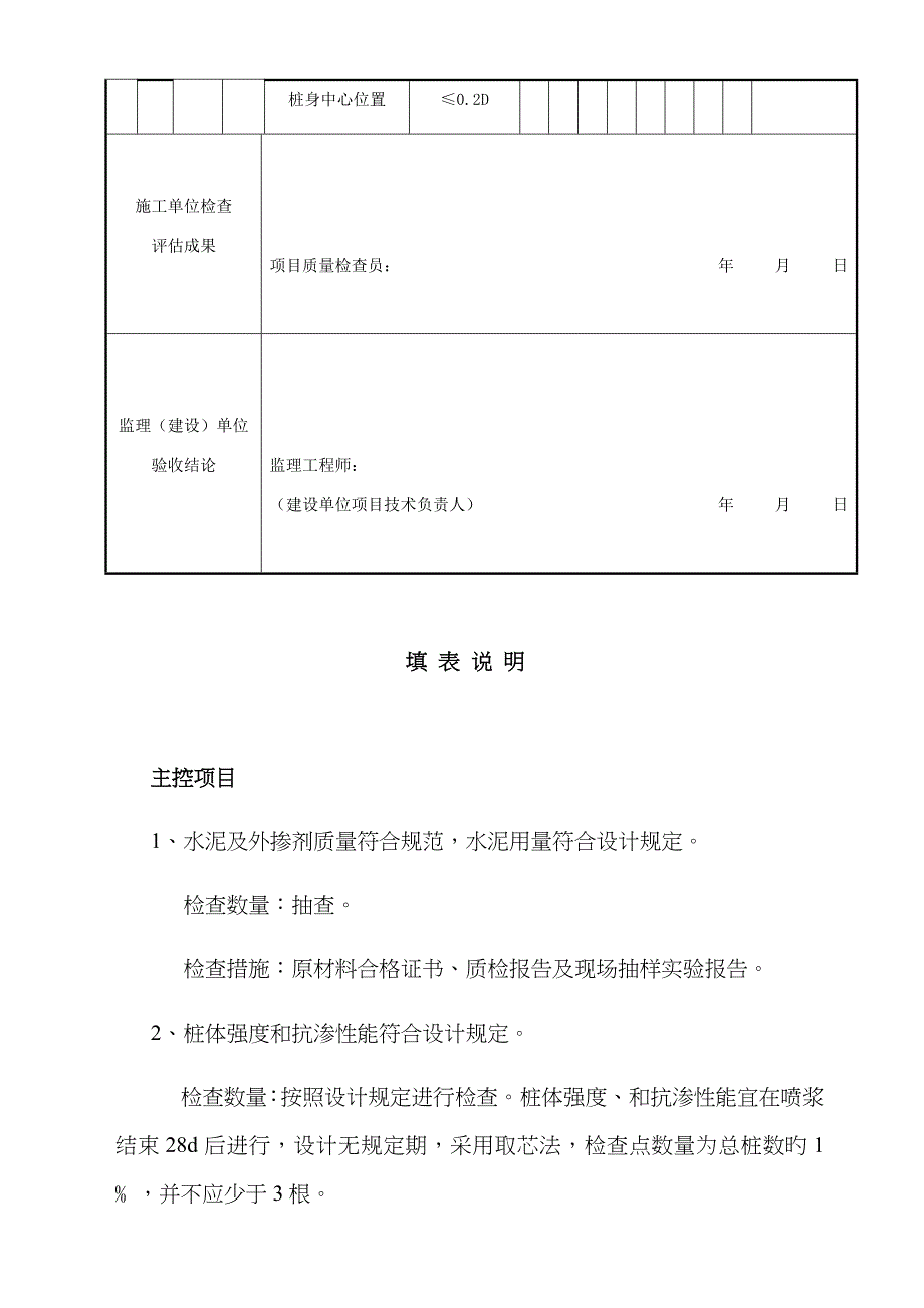 高压旋喷桩检验批验收记录表_第2页