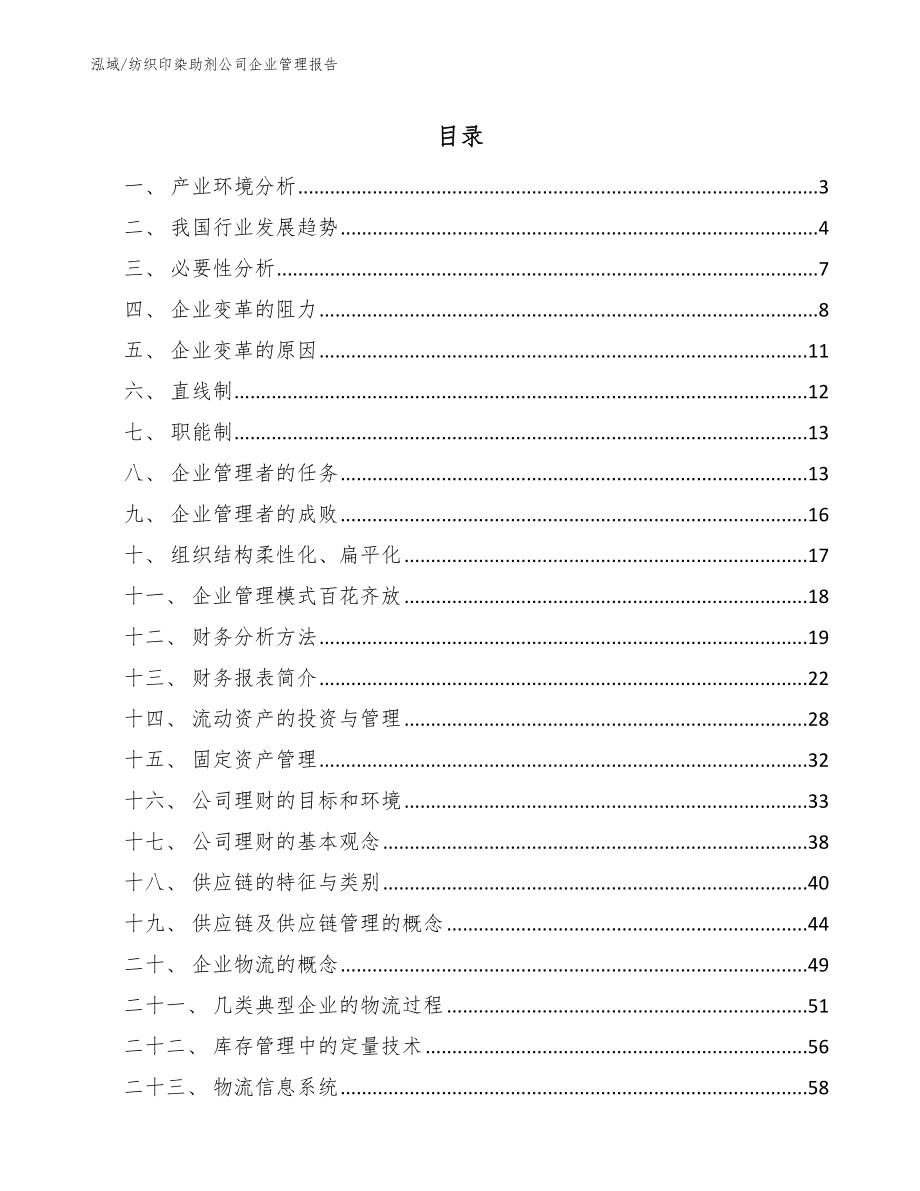 纺织印染助剂公司企业管理报告【范文】_第2页