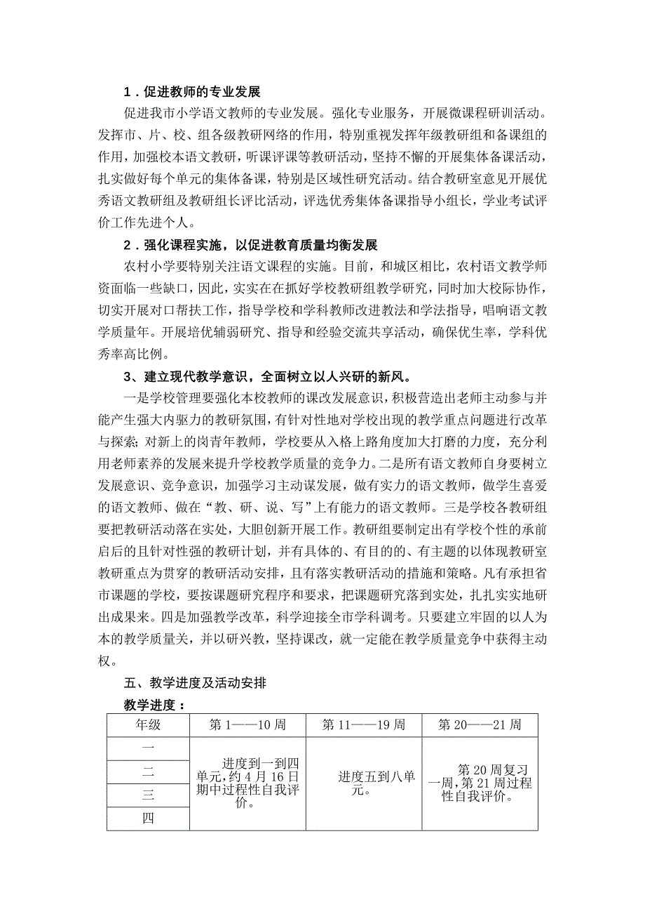 2014年小学语文教学教研工作意见_第4页