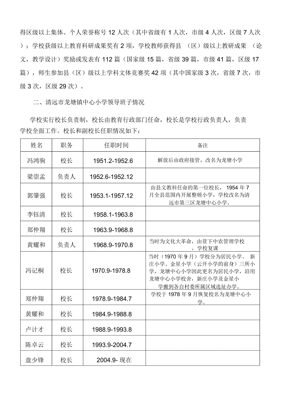 清远市龙塘镇中心重点小学组织沿革_第4页