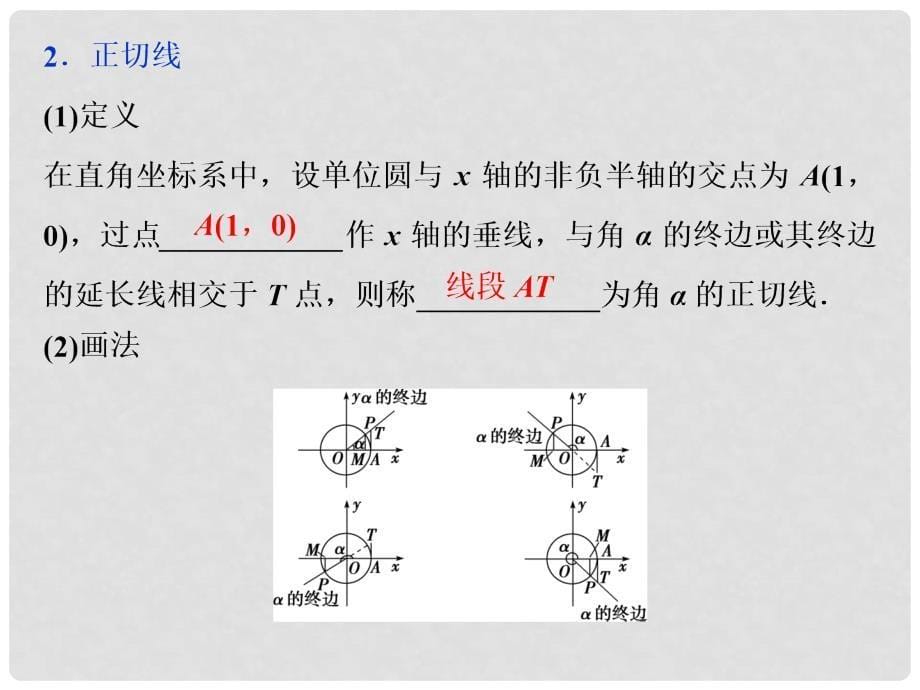 优化方案高中数学 第一章 三角函数 7 正切函数课件 北师大版必修4_第5页