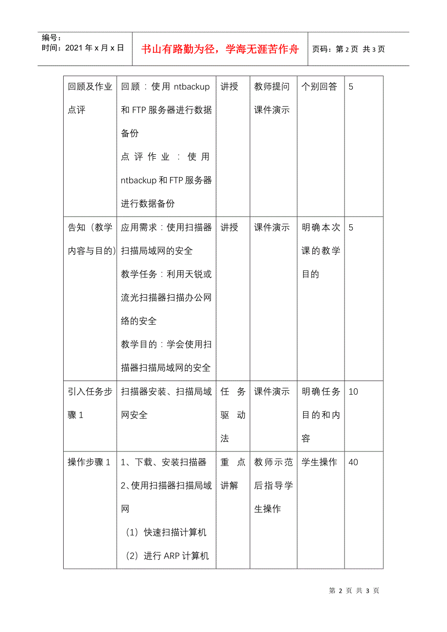 计算机安全维护课程单元教学设计_第2页