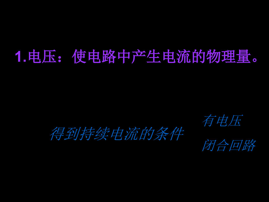 人教版初中物理电压教学课件_第1页