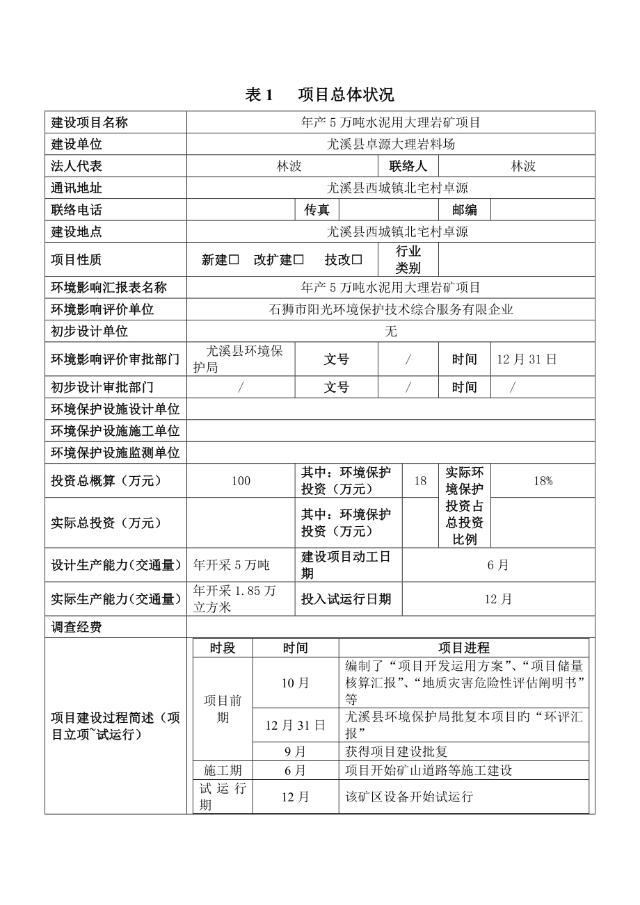 矿区项目竣工环境保护验收调查表_第3页