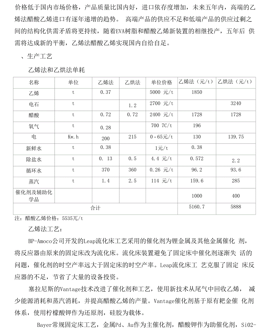 醋酸乙烯项目分析_第2页