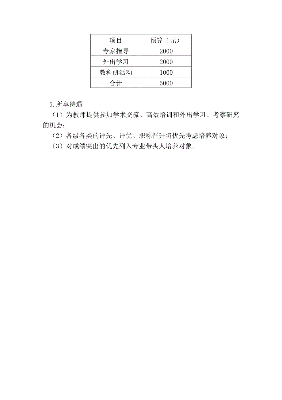 专业带头人、骨干教师培养方案_第3页