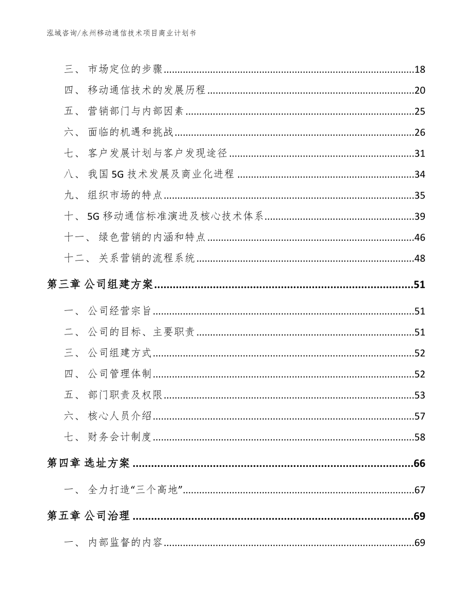 永州移动通信技术项目商业计划书_第4页