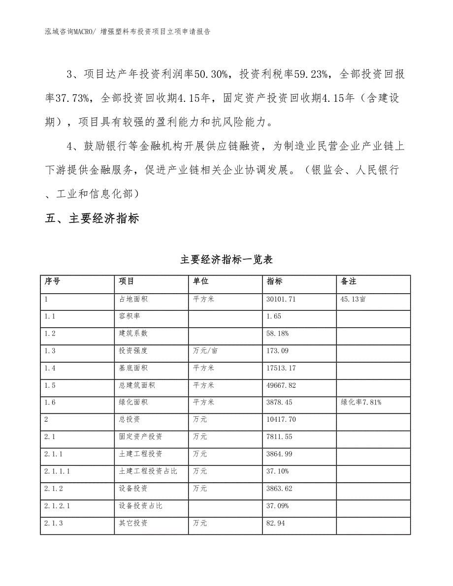 增强塑料布投资项目立项申请报告_第5页