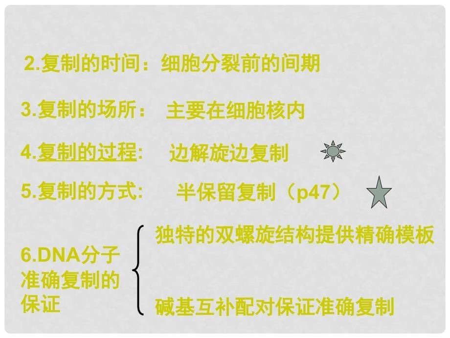 高中生物 第三章 第二节 DNA的复制和蛋白质合成课件 新人教版必修2_第5页