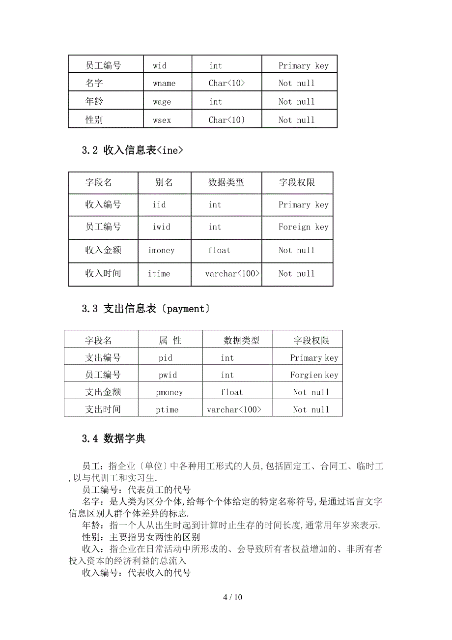 公司员工及财务管理系统数据库设计_第4页