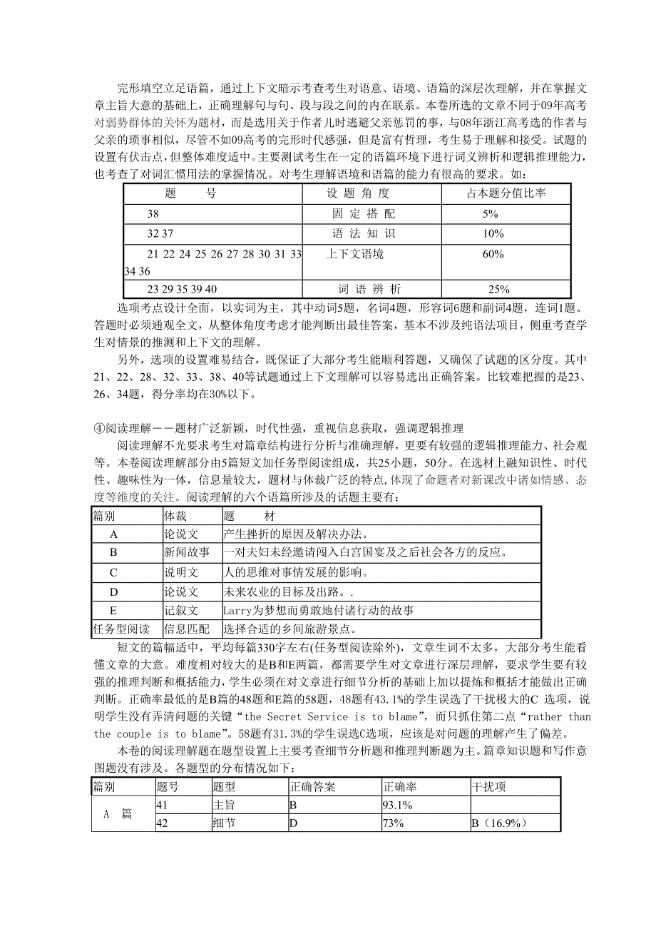 一模试卷分析及高三英语复习策略_第3页