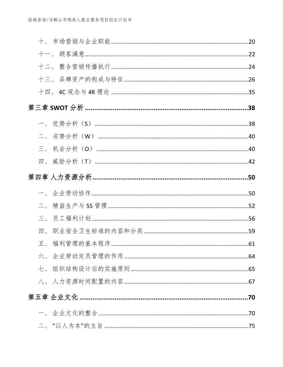 马鞍山市残疾人就业服务项目创业计划书（模板范本）_第2页