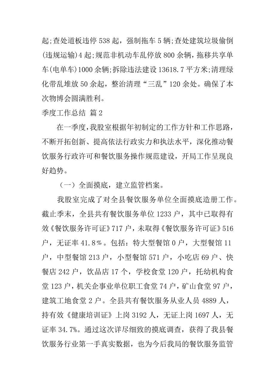 2023年实用的季度工作总结模板锦集6篇_第3页