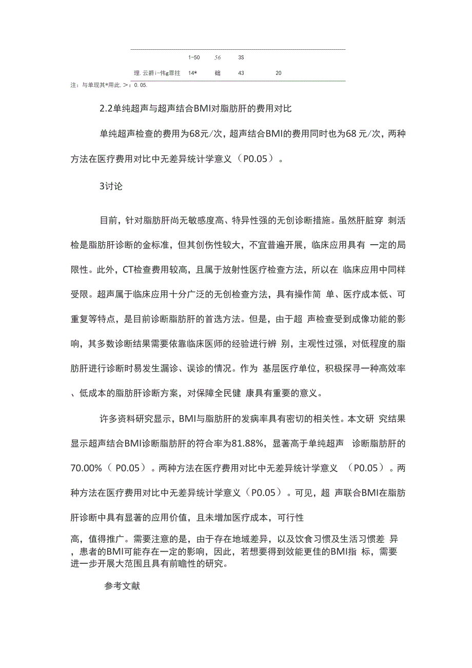 社区超声与体重指数结合诊断脂肪肝的效果_第3页