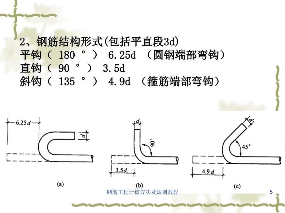 钢筋工程计算方法及规则教程课件_第5页