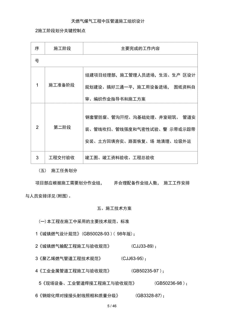 天燃气煤气工程中压管道施工组织设计_第5页